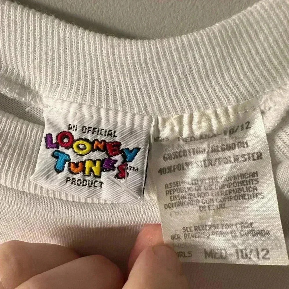 Looney Tunes 90s Vintage Y2K Tweety Bird Tee T Shirt Kids Medium Sz 10 12 1997 - Picture 11 of 12